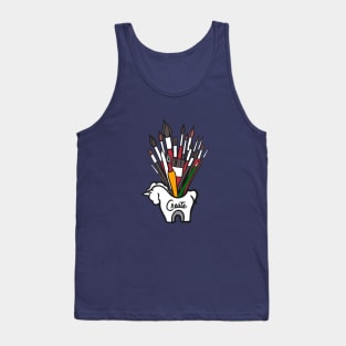 Create Unicorn with Art Tools Tank Top